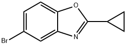 5-ブロモ-2-シクロプロピル-1,3-ベンズオキサゾール 化学構造式