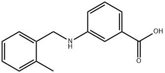 3-[(2-メチルベンジル)アミノ]安息香酸 化学構造式