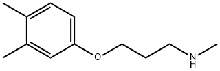 3-(3,4-ジメチルフェノキシ)-N-メチル-1-プロパンアミン 化学構造式
