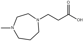 3-(4-メチル-1,4-ジアゼパン-1-イル)プロパン酸 化学構造式