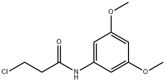 3-chloro-N-(3,5-dimethoxyphenyl)propanamide 化学構造式