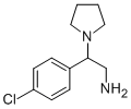 2-(4-クロロフェニル)-2-ピロリジン-1-イルエタンアミン 化学構造式