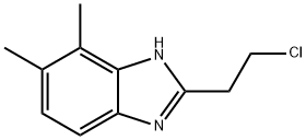 2-(2-クロロエチル)-6,7-ジメチル-1H-ベンズイミダゾール HYDROCHLORIDE 化学構造式