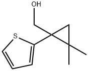 [2,2-ジメチル-1-(2-チエニル)シクロプロピル]メタノール 化学構造式