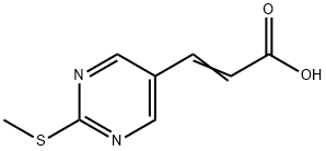 (2E)-3-[2-(メチルチオ)ピリミジン-5-イル]アクリル酸 化学構造式