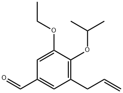 3-アリル-5-エトキシ-4-イソプロポキシベンズアルデヒド 化学構造式