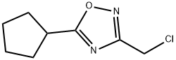3-(クロロメチル)-5-シクロペンチル-1,2,4-オキサジアゾール 化学構造式