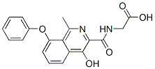 Glycine,  N-[(4-hydroxy-1-methyl-8-phenoxy-3-isoquinolinyl)carbonyl]- Struktur