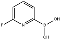 2-氟吡啶-6-硼酸,916176-61-9,结构式