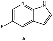 4-溴-5-氟-1H-吡咯并[2,3-B]吡啶, 916177-01-0, 结构式