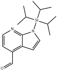 1-[三(1-甲基乙基)硅酯]-1H-吡咯并[2,3-B]吡啶-4-甲醛 结构式