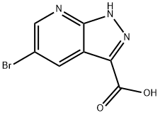 5-ブロモ-1H-ピラゾロ[3,4-B]ピリジン-3-カルボン酸 化学構造式