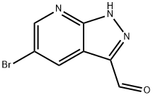 5-ブロモ-1H-ピラゾロ[3,4-B]ピリジン-3-カルブアルデヒド 化学構造式