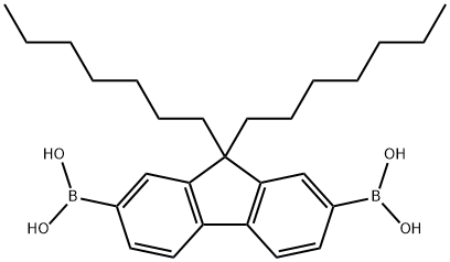 9,9-Diheptylfluorene-2,7-diboronic acid Struktur