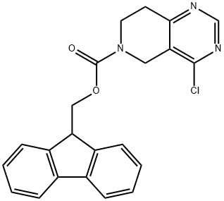 (9H-FLUOREN-9-YL)METHYL 4-CHLORO-7,8-DIHYDROPYRIDO[4,3-D]PYRIMIDINE-6(5H)-CARBOXYLATE 化学構造式