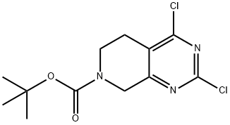 2,4-二氯-5,6-二氢吡啶并[3,4-D]嘧啶-7(8H)-甲酸叔丁酯 结构式