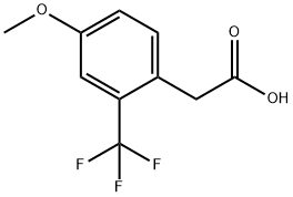 2-(4-methoxy-2-(trifluoromethyl)phenyl)acetic acid Struktur