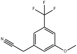 3-Methoxy-5-(trifluoromethyl)benzyl cyanide, 3-(Cyanomethyl)-5-methoxybenzotrifluoride Struktur