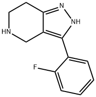 3-(2-フルオロフェニル)-4,5,6,7-テトラヒドロ-2H-ピラゾロ[4,3-C]ピリジン 化学構造式