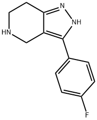 3-(4-フルオロフェニル)-4,5,6,7-テトラヒドロ-1H-ピラゾロ[4,3-C]ピリジン 化学構造式