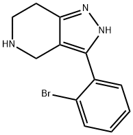3-(2-ブロモフェニル)-4,5,6,7-テトラヒドロ-2H-ピラゾロ[4,3-C]ピリジン 化学構造式
