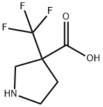 3-(TRIFLUOROMETHYL)PYRROLIDINE-3-CARBOXYLICACID
 Structure