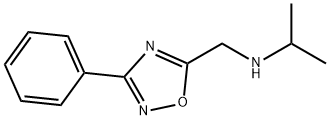 N-[(3-フェニル-1,2,4-オキサジアゾール-5-イル)メチル]-2-プロパンアミン 化学構造式