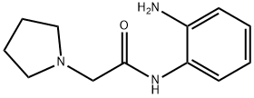 N-(2-アミノフェニル)-2-(1-ピロリジニル)アセトアミド 化学構造式