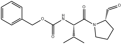 N-benzyloxycarbonylvalylprolinal Struktur