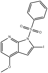 1-(PHENYLSULPHONYL)-2-IODO-4-METHOXY-7-AZAINDOLE,916574-88-4,结构式