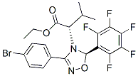 (S)-ETHYL 2-((R)-3-(4-BROMOPHENYL)-5-(PERFLUOROPHENYL)-1,2,4-OXADIAZOL-4(5H)-YL)-3-METHYLBUTANOATE 结构式