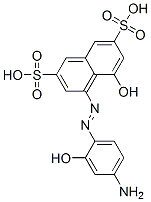2,7-Naphthalenedisulfonic acid, 4-[(4-amino-2-hydroxyphenyl)azo]-5-hydroxy-, coupled with diazotized 2-amino-4,6-dinitrophenol, sodium salts Struktur