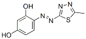 1,3-Benzenediol, 4-((5-methyl-1,3,4-thiadiazol-2-yl)azo)- Structure