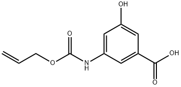 3-{[(allyloxy)carbonyl]amino}-5-hydroxybenzoic acid Struktur