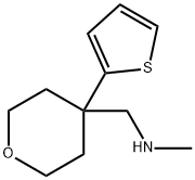 N-甲基-1-(4-(噻吩-2-基)四氢-2H-吡喃-4-基)甲胺, 916790-87-9, 结构式