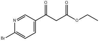 ETHYL 3-(6-BROMOPYRIDIN-3-YL)-3-OXOPROPANOATE 化学構造式
