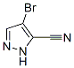 4-溴-1H-吡唑-5-甲腈, 916791-70-3, 结构式