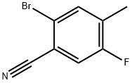 2-溴-5-氟-4-甲基苯甲腈,916792-11-5,结构式