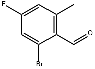 2-溴-4-氟-6-甲基苯甲醛 结构式