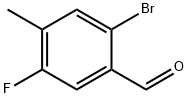 2-ブロモ-5-フルオロ-4-メチルベンズアルデヒド 化学構造式