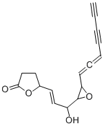 5-[3-[3-(1,2-ヘプタジエン-4,6-ジイニル)オキシラニル]-3-ヒドロキシ-1-プロペニル]-3,4-ジヒドロ-2(5H)-フラノン 化学構造式