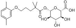 二甲苯氧庚酸-Β-D-葡糖苷酸, 91683-38-4, 结构式
