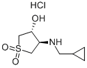 trans-4-(Cyclopropylmethyl-amino)-1,1-dioxo-tetrahydrothiophen-3-ol hydrochloride 结构式