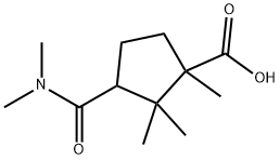3-(二甲基氨基甲酰基)-1,2,2-三甲基环戊烷-1-羧酸,91691-00-8,结构式