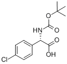 N-BOC-2-(4'-クロロフェニル)-L-グリシン 化学構造式
