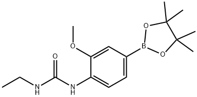 4-(3-乙基脲基)-3-甲氧基苯硼酸频那醇酯 结构式