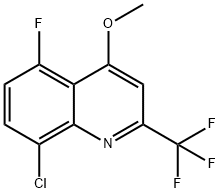 8-chloro-5-fluoro-4-methoxy-2-(trifluoromethyl)quinoline Struktur