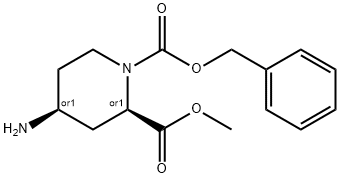 4-AMINO-PIPERIDINE-1,2-DICARBOXYLIC ACID 1-BENZYL ESTER 2-METHYL ESTER 结构式
