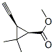 Cyclopropanecarboxylic acid, 3-ethynyl-2,2-dimethyl-, methyl ester, (1R-cis)- Structure