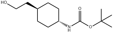 TRANS-4-(2-ヒドロキシエチル)シクロヘキシルカルバミン酸TERT-ブチル 化学構造式
